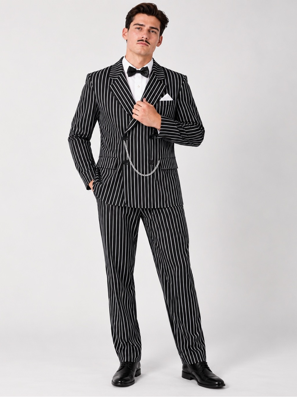 Morph Men’s XL 1920s Gangster Costume Pinstripe Suit Halloween